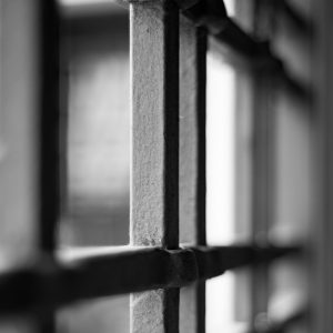 Black and white prison bars